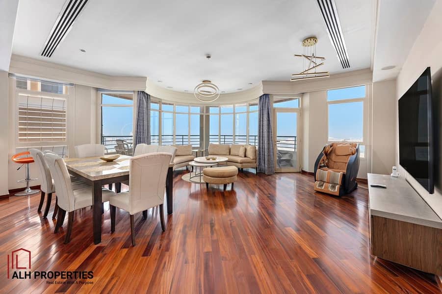 位于迪拜码头，滨海皇冠塔楼 3 卧室的公寓 225000 AED - 6885202