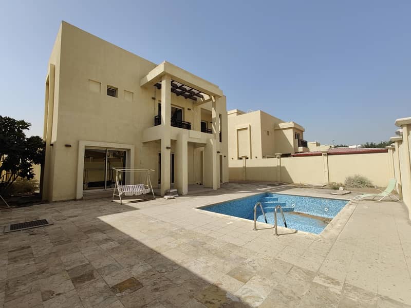 Stand Alone Super Deluxe 5 Bed Room Villa . With Private  Pool , And Outside Maid Room And. Huge Back & Front  Yard