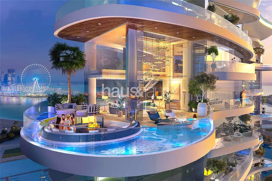 位于迪拜港，卡瓦利达马克海湾综合公寓 1 卧室的公寓 3606900 AED - 5582427
