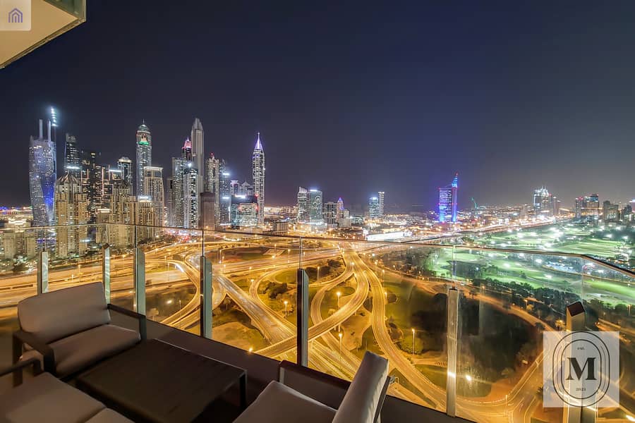 Luxury 3BR in Taj Residences with Dubai skyline view