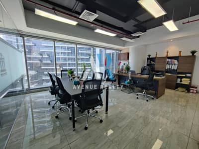 Office for Rent in Business Bay, Dubai - Beautiful Fitted Office with Glass Partition | 3 Cabins