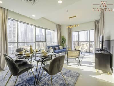 3 Bedroom Apartment for Rent in Downtown Dubai, Dubai - Furnished | Upgraded | Burj Khalifa View
