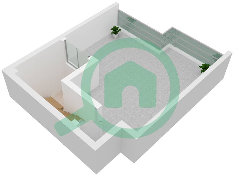 Amargo - 3 Bedroom Villa Type TH12-M Floor plan Roof Floor interactive3D