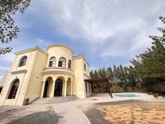 LUXURY VILLA IN WARQAA (6bed+hall+living +dining+swimming pool+service bloc