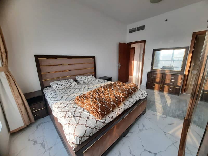 One  bedroom Full Furnished Available For rent || Oasis Tower Ajman || Al Rashidiya Ajman .