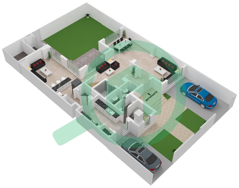 Shaghrafa 1 - 4 Bedroom Villa Type E Floor plan interactive3D