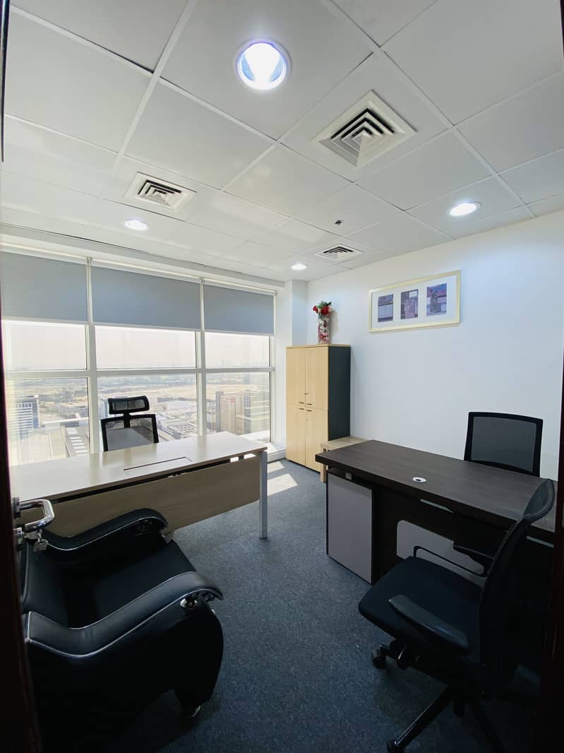BUSINESS CENTRE FOR RENT IN API WORLD TOWER, SHEIKH ZAYED ROAD Furnished | Free WIFI, Chiller, Dewa| No Commission | Ready to move