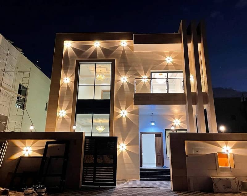 At a snapshot price and without down payment, a villa near the mosque, one of the most luxurious villas in Ajman,