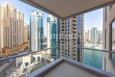 2 Bedroom Flat for Rent in Dubai Marina, Dubai - High Floor | Vacant | Partial Marina View