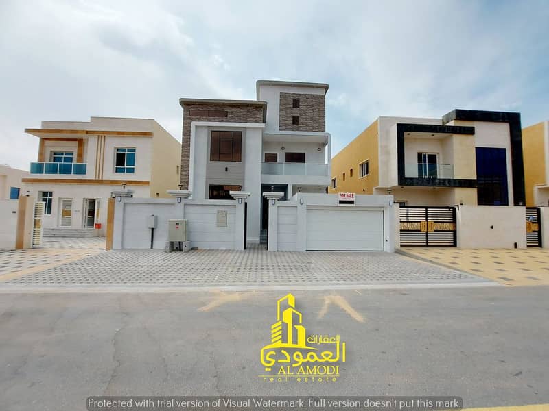 Villa at an excellent price, distinctive design, two floors and a roof, including air conditioning, water and electricity