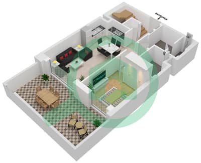 滨海景观公寓 - 3 卧室别墅单位G03,G06戶型图