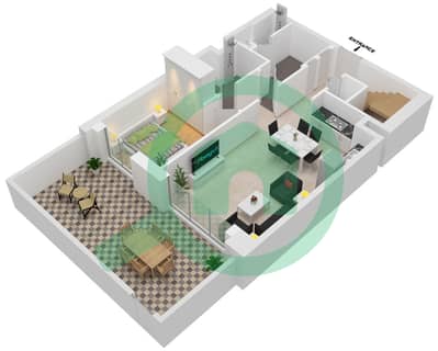 المخططات الطابقية لتصميم الوحدة G02,G05 فیلا 3 غرف نوم - مارينا فيستا