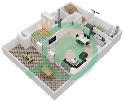 المخططات الطابقية لتصميم الوحدة G01 فیلا 4 غرف نوم - مارينا فيستا