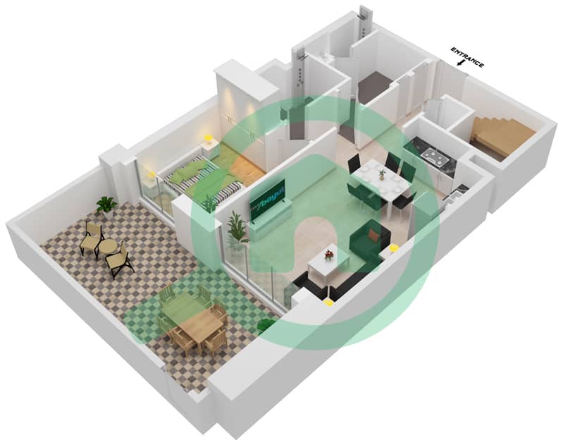 Marina Vista - 3 Bedroom Villa Unit G07 Floor plan interactive3D