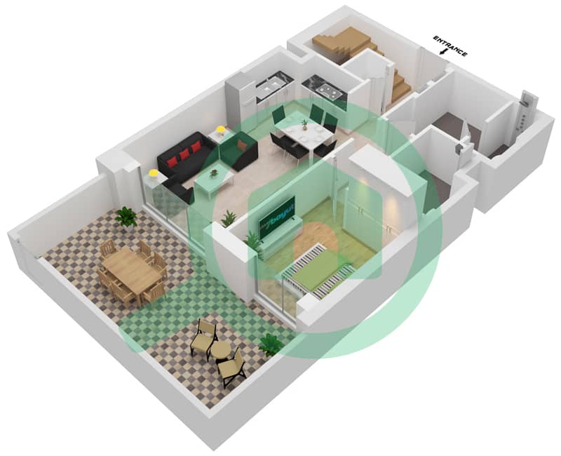 Marina Vista - 3 Bedroom Villa Unit G03,G06 Floor plan interactive3D