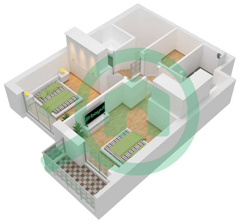Marina Vista - 3 Bedroom Villa Unit G03,G06 Floor plan interactive3D