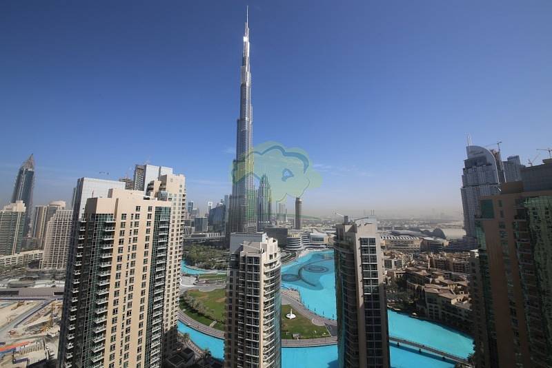 Furnished apt overlooking Burj Khalifa and Fountains
