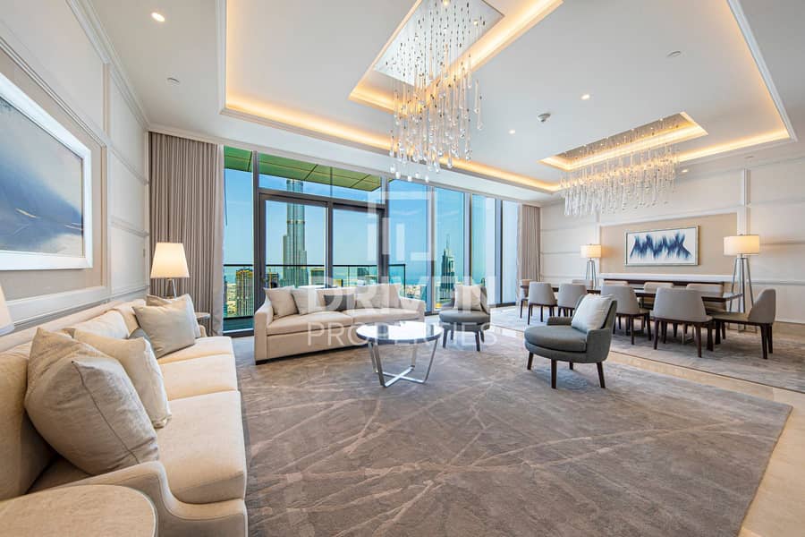 位于迪拜市中心，谦恭公寓喷泉景观综合体，谦恭喷泉景观3号大厦 4 卧室的顶楼公寓 16350000 AED - 6995082