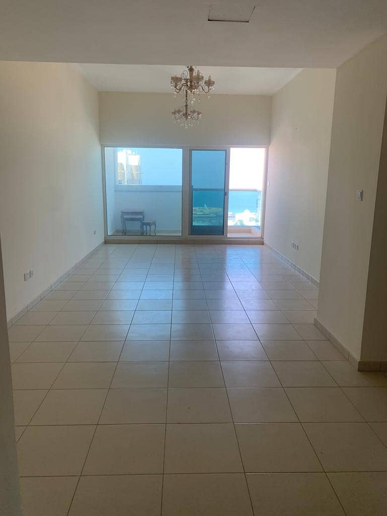 2 BHK BIG SIZE FULL SEA VIEW AVAILABLE FOR RENT IN AJMAN ONE TOWERS WITH PARKING.