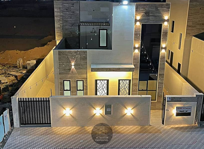 Villa for sale next to the mosque directly, including the registration fees, a fully stone interface, and for the location of the Halaio Park, a very