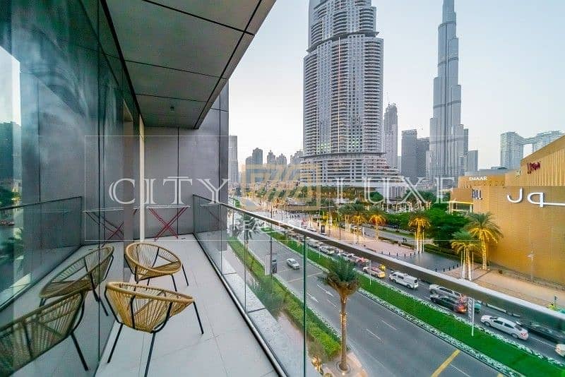 Luxury Furnished  |  Full Burj View |  Big Balcony