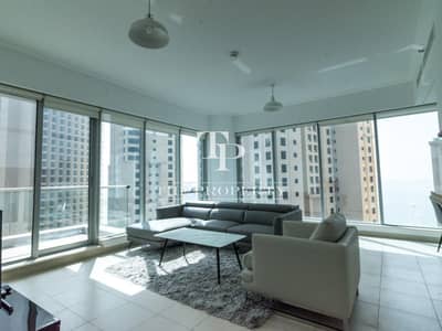1 Bedroom Apartment for Rent in Dubai Marina, Dubai - High Floor | Marina and Sea View | Largest size