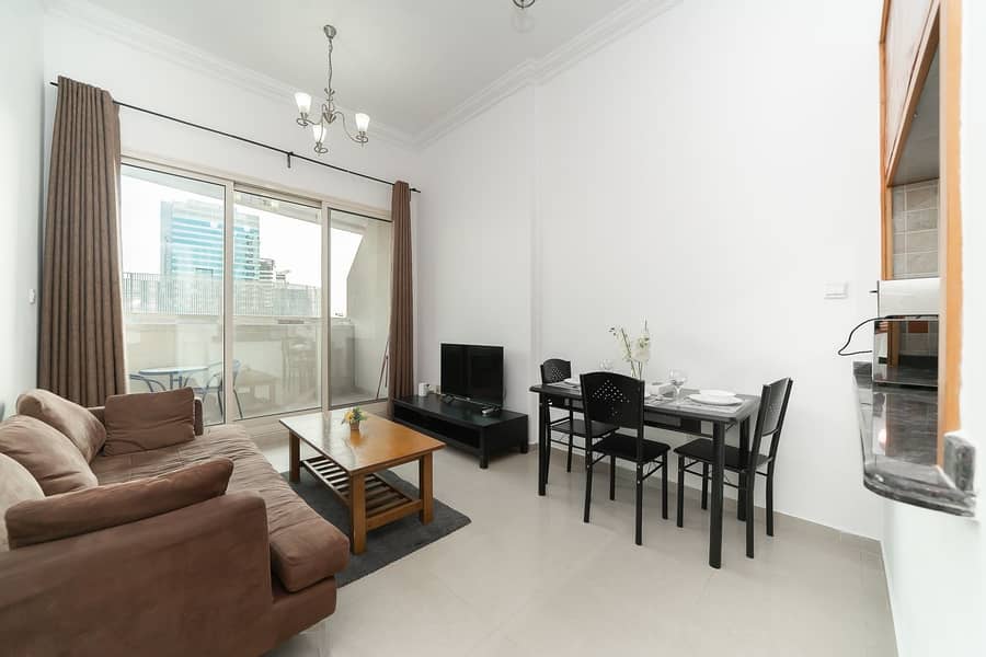 Big balcony | Pleasant 1 BR | Dream Tower 1