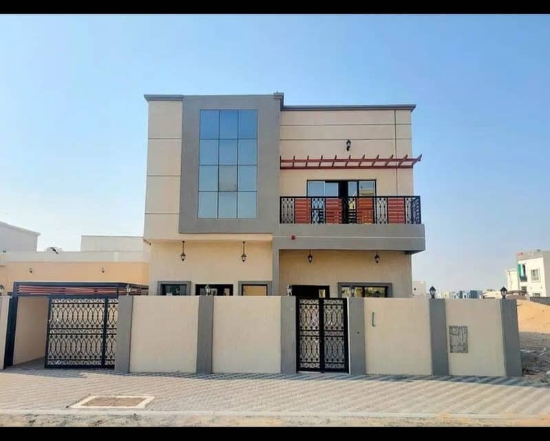 At the best prices, villa for sale, super lux finishing, personal building, in the finest areas in Ajman, freehold and bank financing,