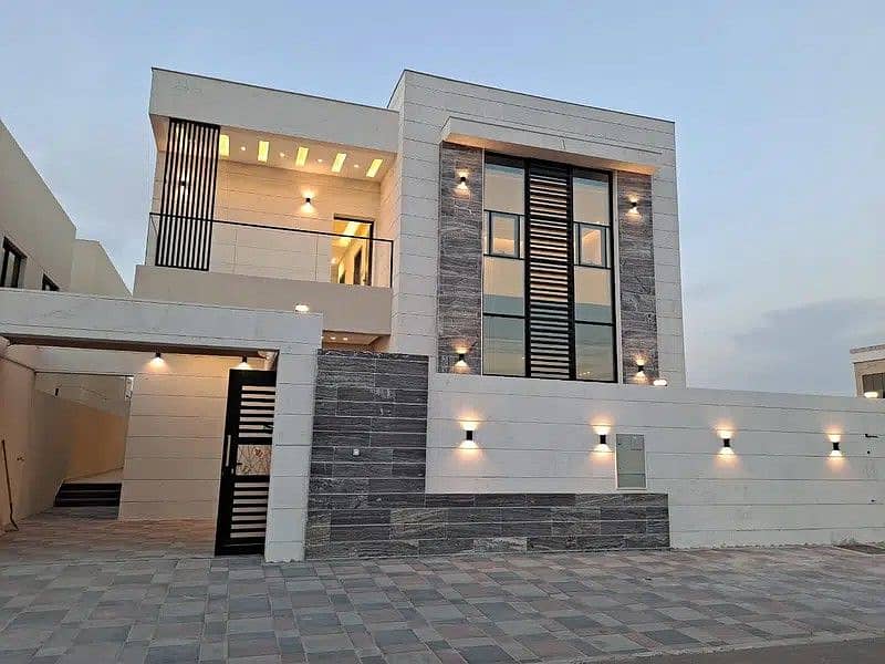 Smart villa for sale in Al Yasmeen _ Ajman, freehold, modern finishing villa, at a snapshot price, a very excellent location near the mosque Classic d