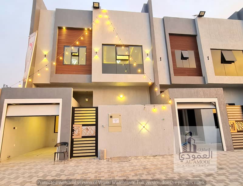 For sale, modern villa, personal finishing, excellent location, spacious rooms, directly on Sheikh Mohammed bin Zayed Street, without down payment, fr
