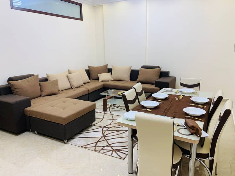 3 rooms and a hall with luxurious furniture, a hotel apartment for monthly rent in Ajman, in Al Rawda