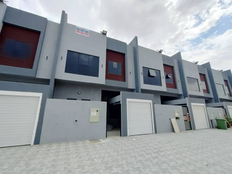 Villa for rent with two floors and a large roof, one of the most luxurious villas in Ajman,