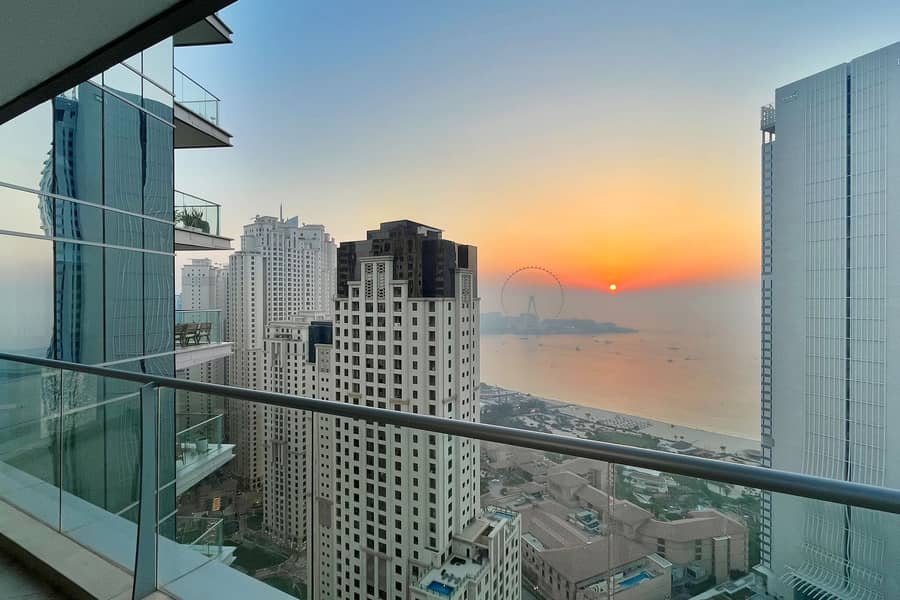 位于迪拜码头，三叉戟豪华公寓 2 卧室的公寓 13000 AED - 6995381