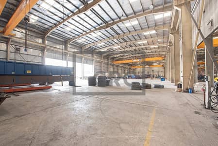 Warehouse for Rent in Dubai Investment Park (DIP), Dubai - Large Warehouse & Office | 1 MW | 9 Cranes