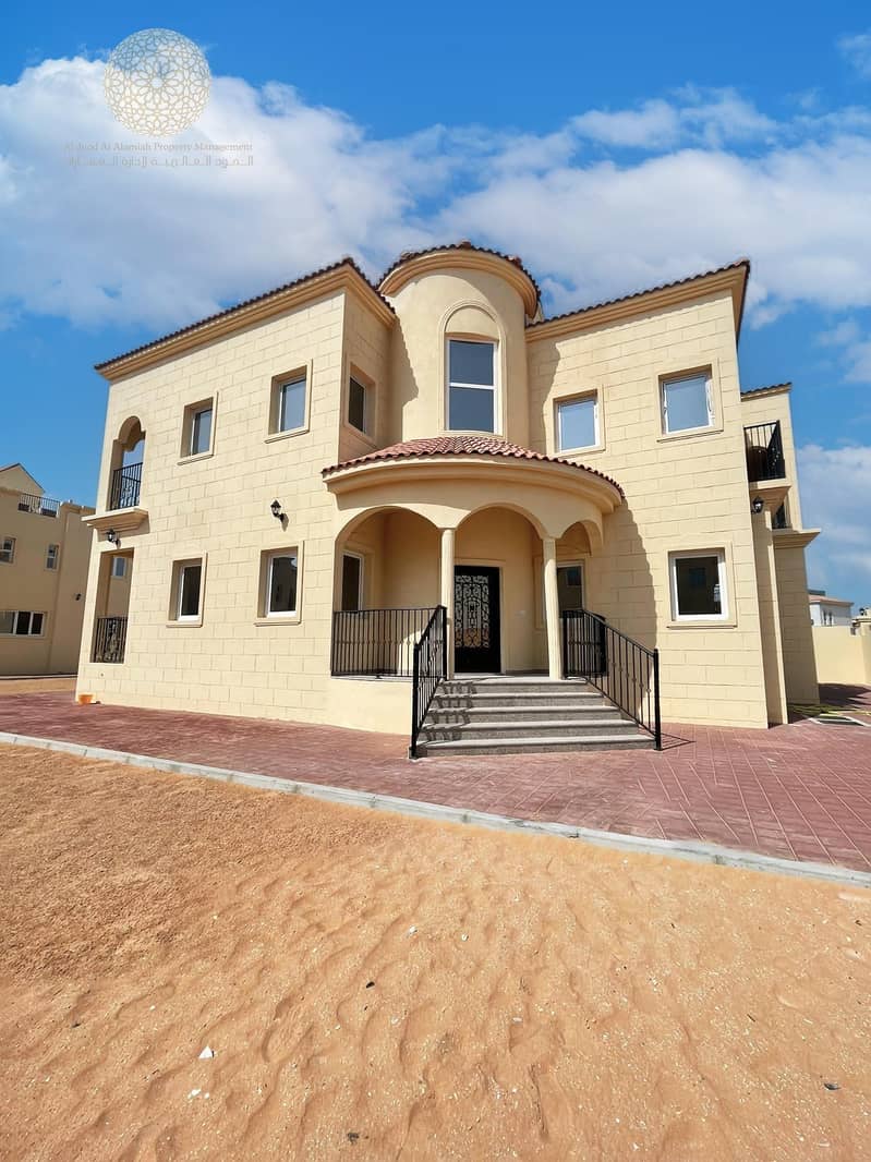 BRAND NEW CLASSIC 5 BR VILLA FOR RENT IN KHALIFA CITY A IN A PRIME LOCATION FOR RENT