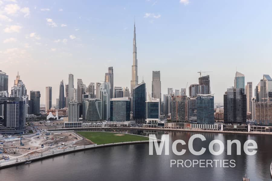 Panoramic Burj Khalifa and Canal View | High Floor