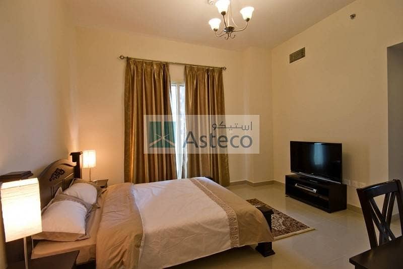 Fully Furnished Studio in 12 Chq 4166/- ELITE SPORTS RES 3