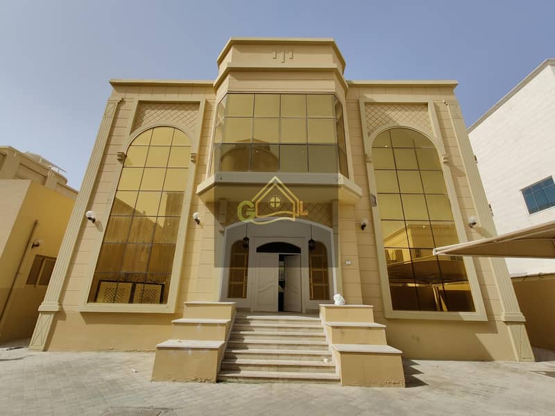 LUXURY 6 MASTER BEDROOM VILLA . WITH MAID ROOM . AND 2 KITCHEN ONE OUTSIDE  SEPARATE MAJLIS IN MBZ