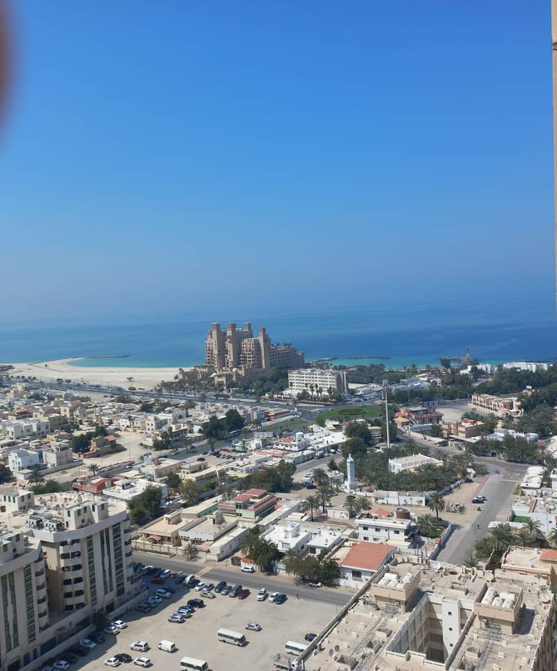 Bigger Size Partial Sea View Two Bed Room For Rent  In Ajman One Towers With parking