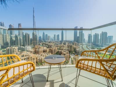 2 Bedroom Apartment for Rent in Downtown Dubai, Dubai - Glamorous Apartment Facing Burj Khalifa
