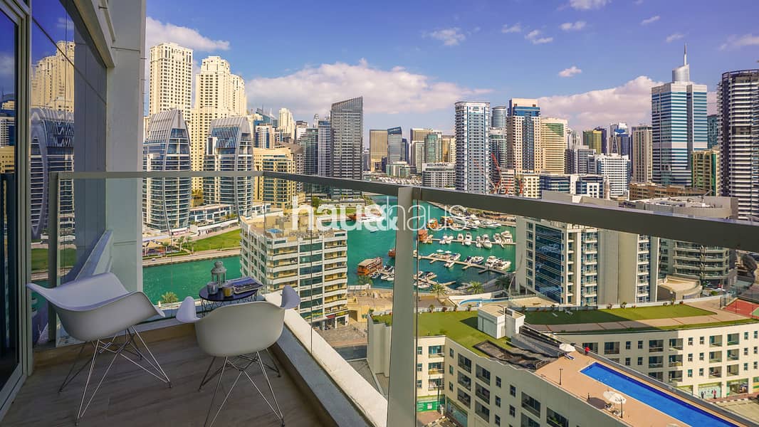 位于迪拜码头，单身公寓壹号大厦 2 卧室的公寓 15000 AED - 5908249