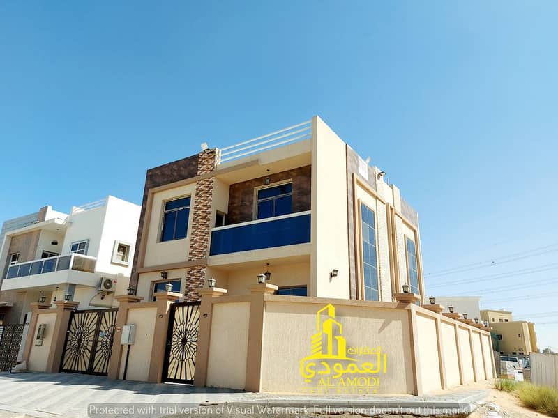 Villa in the corner of Shaeen and the road, directly next to the mosque, including water, electricity and air conditioners, at a very attractive price