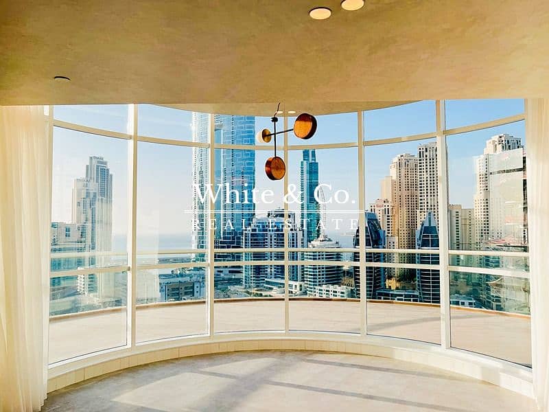 位于迪拜码头，三叉戟海滨大厦 3 卧室的顶楼公寓 490000 AED - 6328292