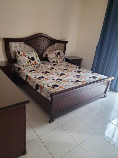 1 Bedroom Flat for Rent in Al Taawun, Sharjah - Apartment one room and hall furnished and two bath rooms  with balcony