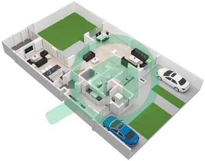 المخططات الطابقية لتصميم النموذج / الوحدة E فیلا 4 غرف نوم - مدينة الشارقة المستدامة