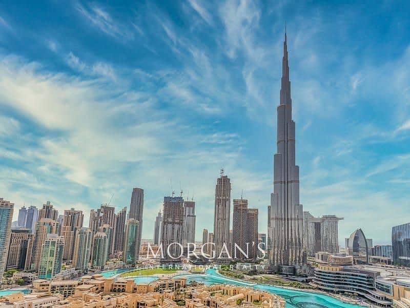 Full Burj Khalifa and Fountain view l Biggest Layout