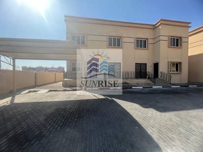 For rent in Khalifa City, a villa with 4 rooms, a majlis, a hall, a maid’s room, deluxe finishing, safes in the wall