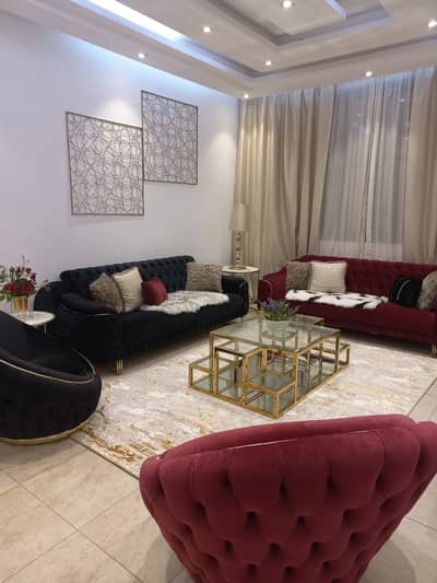 2 Bedroom Flat for Rent in Al Taawun, Sharjah - Two rooms and a hall furnished with luxurious brushes and a large area