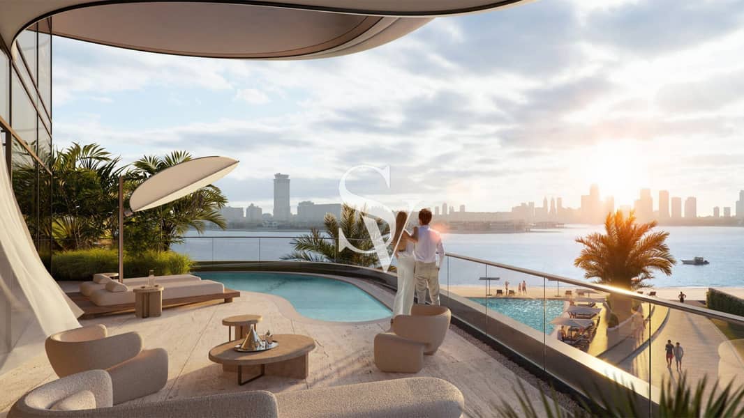 位于朱美拉棕榈岛，SLS Residence Palm Jumeirah 4 卧室的顶楼公寓 51000000 AED - 7405622
