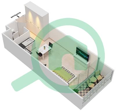 卢玛21公寓 - 单身公寓类型B戶型图